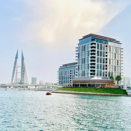 Bahrain Twin Towers Seascape View